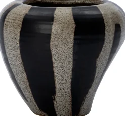 Intratuin Blumentopf Beetle barun/schwarz D 30 H 27 cm