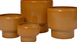 Intratuin Blumentopf mit Fuß Vibrant gelb D 25 H 21 cm