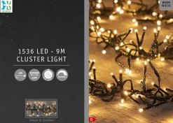 Intratuin Cluster-Lichterkette 9 m 1536 LED Lämpchen warmweiß