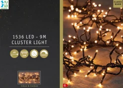 Intratuin Cluster-Lichterkette 9 m mit 1536 LED Lämpchen klassisch warm
