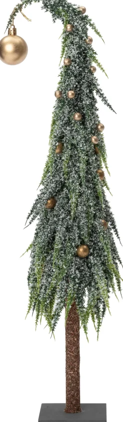 Intratuin Dekobaum Gnoom grün / gold D 12 H 45 cm