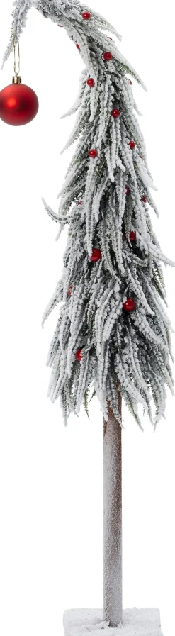 Intratuin Dekobaum Gnoom weiß / rot D 15 H 60 cm