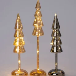 Intratuin Dekobaum Kiran grau mit Beleuchtung D 9,3 H 40 cm