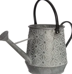 Intratuin Deko-Gießkanne silber 48 x 19,5 x 24 cm