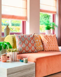 Intratuin Dekokissen Hanoi braun/weiß 45 x 45 cm