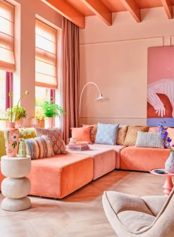 Intratuin Dekokissen Hanoi braun/weiß 45 x 45 cm