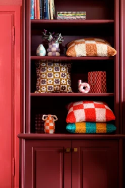 Intratuin Dekokissen Steel braun / weiß / grau 45 x 45 cm