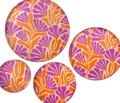 Intratuin Dekoteller Muriel orange/lila D 15 H 2 cm