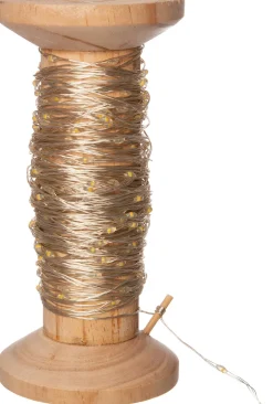 Intratuin Drahtlichterkette silber auf Rolle mit 200 Lämpchen warmweiß D 7,5 H 15 cm