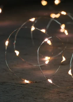 Intratuin Drahtlichterkette silber 5 m außen mit LED warmweiß