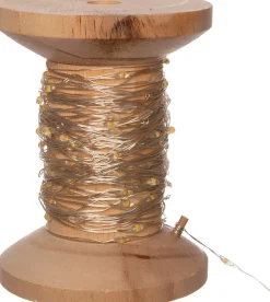 Intratuin Drahtlichterkette silber auf Rolle mit 100 Lämpchen warmweiß D 7 H 9,5 cm