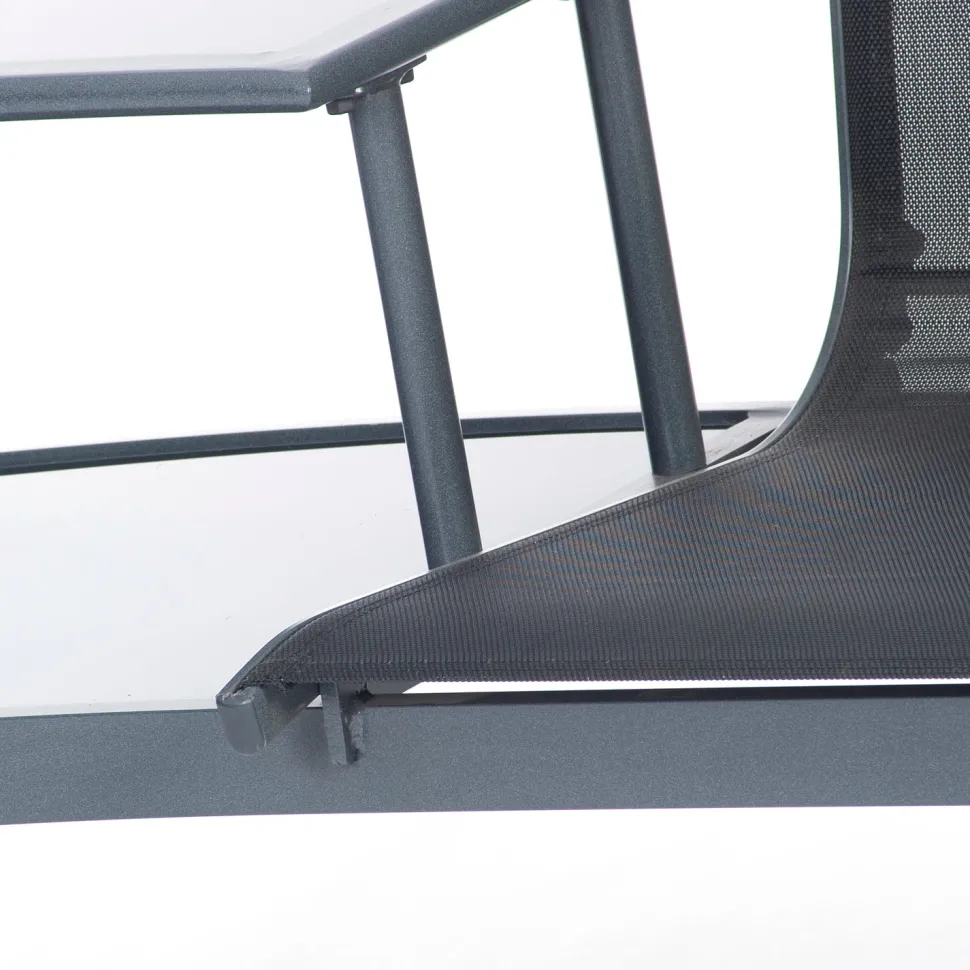 Intratuin Gartenbank Dalian mit Tisch anthrazit