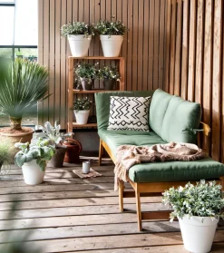 Intratuin Gartenbank Lorient Akazie grün 175/220 x 90 x 75 cm