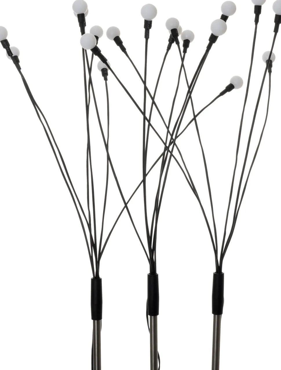 Intratuin Gartenstecker schwarz mit Beleuchtung und Timer D 1,3 H 72 cm 3 St.