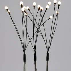 Intratuin Gartenstecker schwarz mit Beleuchtung und Timer D 1,3 H 72 cm 3 St.