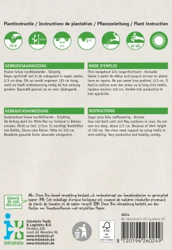 Intratuin Gemüsesamen Zuckererbsen (Pisum sativum 'Grijze Roodbloeiende')