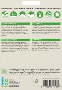 Intratuin Herbstrübe (Brassica rapa 'Runde Weiße Rotköpfige') Samen