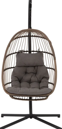 Intratuin Hängesessel mit Gestell klappbar Pax taupe