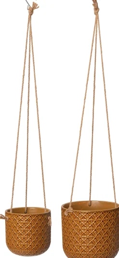 Intratuin Hängetopf Keaton hellbraun D 18,5 H 18 cm