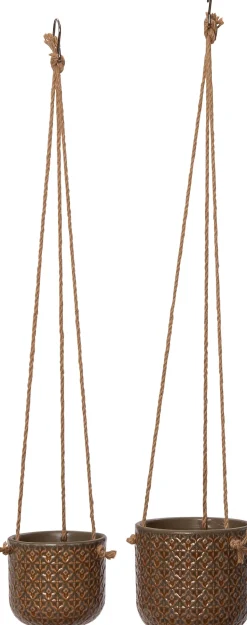 Intratuin Hängetopf Mariya braun D 14,5 H 14 cm