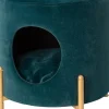 Intratuin Hocker mit Katzenkorb blau D 35 H 39 cm