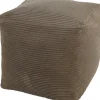 Intratuin Hocker Rib taupe 45 x 45 x 45 cm