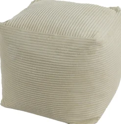 Intratuin Hocker Rib weiß 45 x 45 x 45 cm