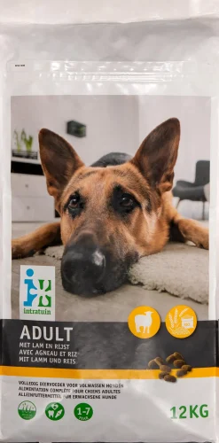 Intratuin Hundefutter Adult Lamm und Reis 12 kg