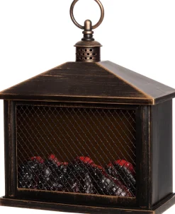 Intratuin Kamin schwarz / gold 21 x 10,5 x 24 cm