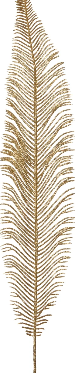 Intratuin kerststeker Farnblatt 56 cm gold
