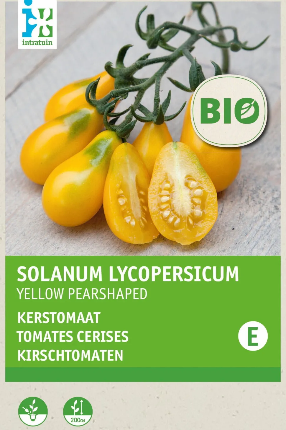 Intratuin Kirschtomate (Lycopersicon esculentum 'Yellow Pearshaped') (BIO) Samen