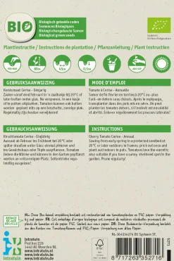 Intratuin Kirschtomate (Solanum lycopersicum 'Cerise') (BIO) Samen