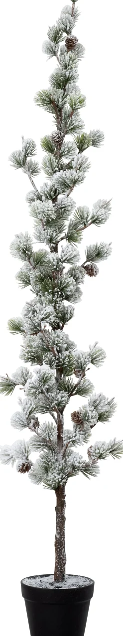 Intratuin künstlicher Weihnachtsbaum mit Schnee mit Topf D 18 H 112 cm