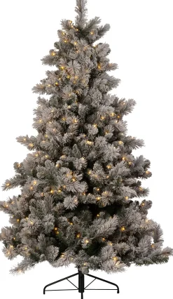 Intratuin Künstlicher Weihnachtsbaum Mesa mit Schnee grün D 140 H 210 cm mit 450s warmweiß