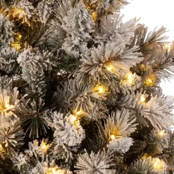 Intratuin Künstlicher Weihnachtsbaum Mesa mit Schnee grün D 140 H 210 cm mit 450s warmweiß