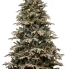 Intratuin Künstlicher Weihnachtsbaum Glis mit LED-Beleuchtung D 140 H 215 cm frosted-grün