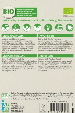 Intratuin Kürbis (Cucurbita 'Jack O'Lantern') (BIO) Samen