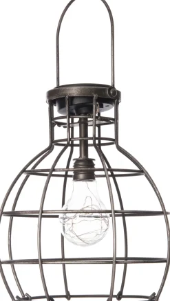 Intratuin LED Solarleuchte D 20 H 24,5 cm antiksilber