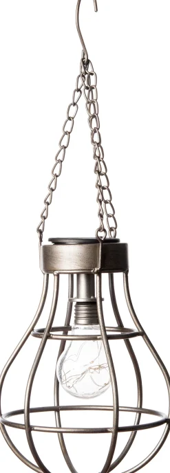 Intratuin LED Solarleuchte D 17 H 51 cm antiksilber