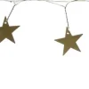 Intratuin Lichterkette Sterne transparant / gold mit 20 LEDs warmweiß 2 m