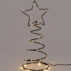 Intratuin Lichterkette Stern-Spirale mit 40 LEDs warmweiß D 15 H 40 cm