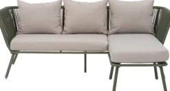 Intratuin Loungesofa Iris 3-Sitzer mit Chaiselongue grün