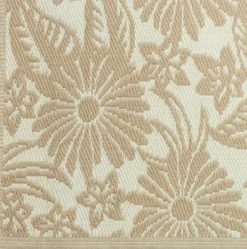 Intratuin Outdoor-Teppich Bloom beige 180 x 120 cm