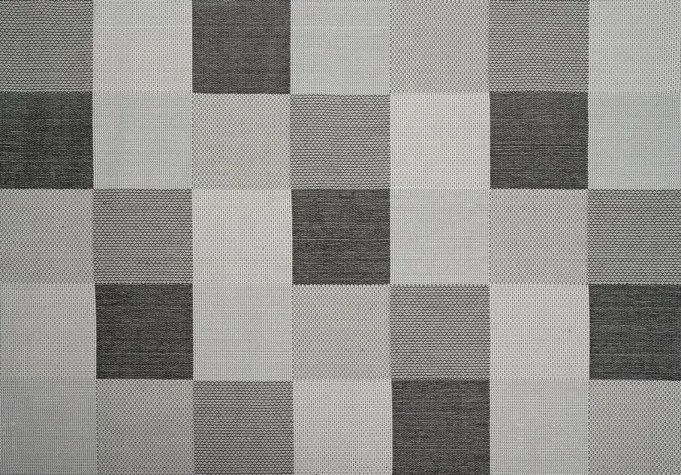 Intratuin Outdoor-Teppich kariert grau 160 x 230 cm