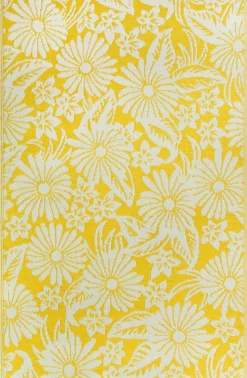 Intratuin Outdoor-Teppich Bloom gelb 180 x 120 cm
