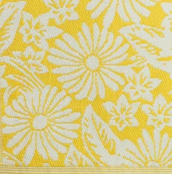 Intratuin Outdoor-Teppich Bloom gelb 180 x 120 cm