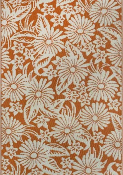 Intratuin Outdoor-Teppich Bloom orange 180 x 120 cm