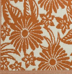 Intratuin Outdoor-Teppich Bloom orange 180 x 120 cm