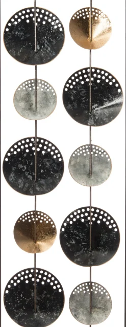 Intratuin Outdoor-Wanddeko Blatt blau / gold 28,5 x 74 x 5 cm