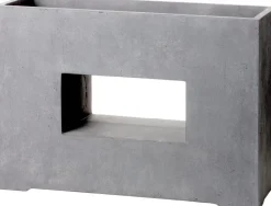 Intratuin Pflanzkübel mit Fenster 75 x 27 x 52 cm grau